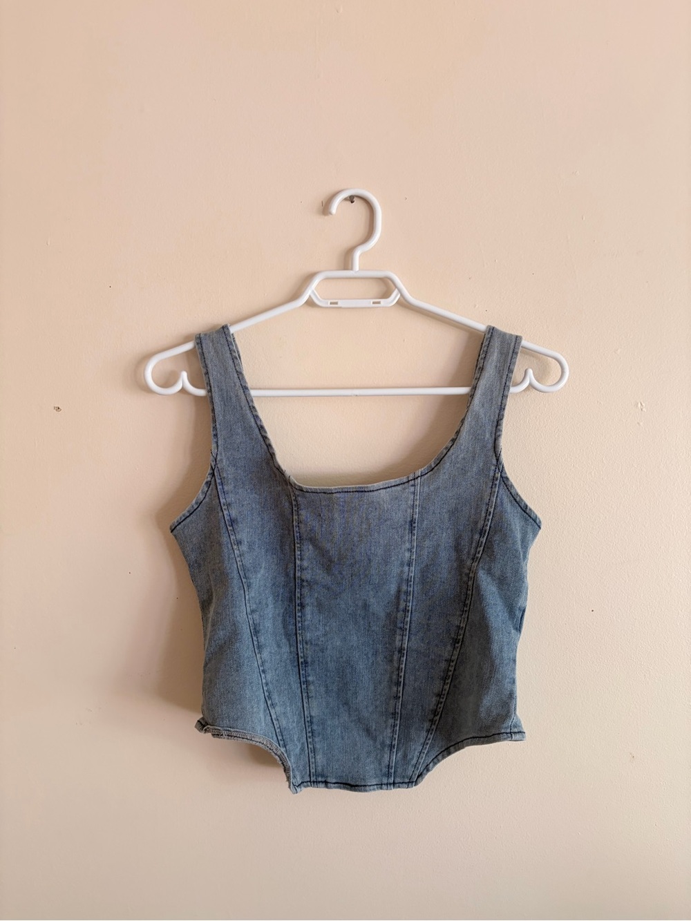 Denim Corset Style Tank Top